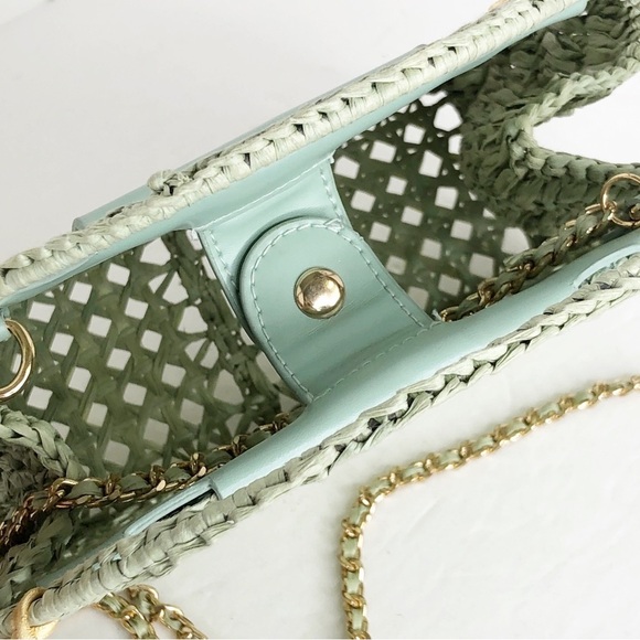 House of Harlow 1960 green hand woven Crossbody handbag - Picture 6 of 9